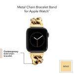 Anne Klein Adjustable Gold Chain Bracelet for Apple Watch