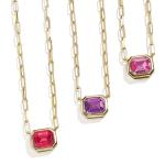 Pink Birthstone Pendant Necklace by BaubleBar