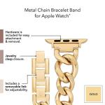 Anne Klein Adjustable Gold Chain Bracelet for Apple Watch