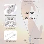 Hamsa Hand Evil Eye Necklace in Silver