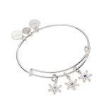 Alex and Ani Snowflake Charm Bangle Bracelet