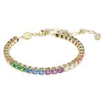 Swarovski Multicolor Round Cut Gold-tone Bracelet