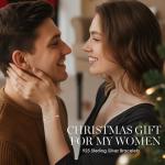 Infinity Heart Birthstone Charm Bracelet in Silver