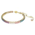 Swarovski Multicolor Round Cut Gold-tone Bracelet