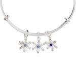 Alex and Ani Snowflake Charm Bangle Bracelet