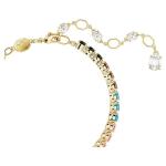 Swarovski Multicolor Round Cut Gold-tone Bracelet