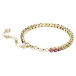 Swarovski Multicolor Round Cut Gold-tone Bracelet