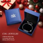 Infinity Heart Birthstone Charm Bracelet in Silver