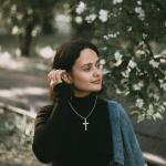 Sterling Silver Cross Necklace with Cuban Chain