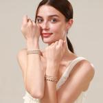 14K Gold Plated Fire Opal Tennis Bracelet