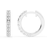 Lab Grown Diamond Hoop Earrings in Sterling Silver