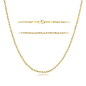 Dainty 14k Gold Plated Rope Chain Necklace