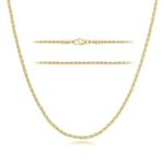 Dainty 14k Gold Plated Rope Chain Necklace
