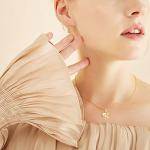 18k Yellow Gold Heart Pendant Necklace for Women