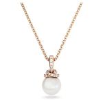 Swarovski Rose Gold Pendant Necklace with Pearls