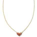 Kendra Scott 14k Gold Pave Heart Necklace