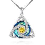 Celtic Birthstone Necklace in Sterling Silver