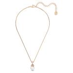 Swarovski Rose Gold Pendant Necklace with Pearls
