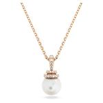 Swarovski Rose Gold Pendant Necklace with Pearls
