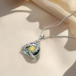 Celtic Birthstone Necklace in Sterling Silver