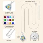 Celtic Birthstone Necklace in Sterling Silver