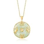 Butterfly Pendant Necklace in 18kt Gold Over Sterling