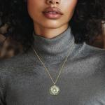 Butterfly Pendant Necklace in 18kt Gold Over Sterling