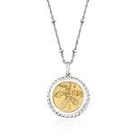Italian 20-Lira Coin Pendant Necklace in Silver