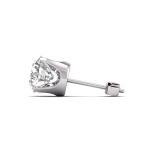14K White Gold Diamond Solitaire Stud Earrings