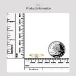 10K Yellow Gold Simple Diamond Square Ring for Women