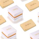 10K Yellow Gold Simple Diamond Square Ring for Women