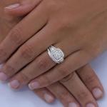 Double Halo Lab Grown Diamond Bridal Ring Set