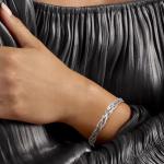 Italian Sterling Silver Braided Bracelet - 8 Inches