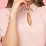 Sterling Silver Sapphire Tennis Bracelet for Women