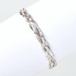 Italian Sterling Silver Braided Bracelet - 8 Inches