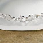 Italian Sterling Silver Braided Bracelet - 8 Inches