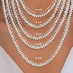 18-Inch 4mm Round CZ Tennis Necklace for Everyone