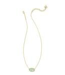 Kendra Scott Gold Light Green Mother Of Pearl Necklace