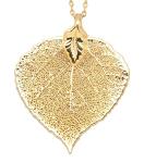 24K Gold Dipped Aspen Leaf Necklace