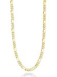 Miabella 18K Gold Plated Figaro Link Necklace