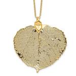 24K Gold Dipped Aspen Leaf Necklace