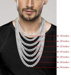 Miabella 925 Silver Diamond-Cut Cuban Link Necklace