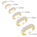 14K Yellow Gold 5-Stone Diamond Stackable Ring