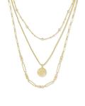 Kendra Scott Triple Strand Medallion Necklace