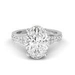Oval Lab Grown Diamond Vintage Engagement Ring