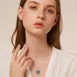 Sunflower Heart Locket Necklace for Two Pictures