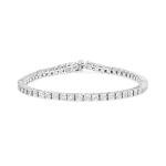 Miracle-Set Diamond Bezel Tennis Bracelet in Silver