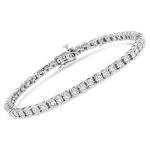 Miracle-Set Diamond Bezel Tennis Bracelet in Silver