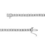 Miracle-Set Diamond Bezel Tennis Bracelet in Silver