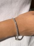 Miracle-Set Diamond Bezel Tennis Bracelet in Silver